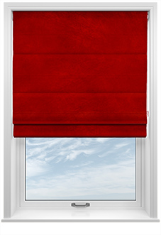 Odessa Velvet, Crimson - Twist&Fit Roman Blind